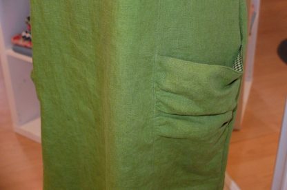 Leinenkleid m. gerafften Taschen - Image 3