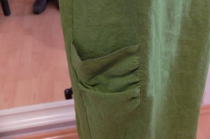 Leinenkleid m. gerafften Taschen - Image 2